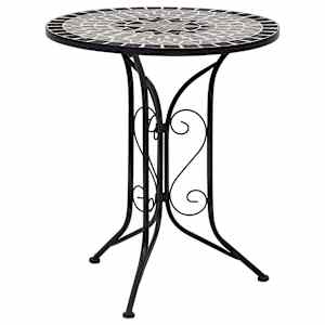 vidaXL mosaiikplaadiga bistroolaud, hall, 60 cm, keraamiline