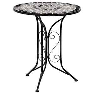 Mozaikový bistro stolek šedý 60 cm keramika