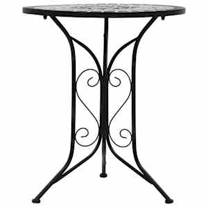 Mozaikový bistro stolek šedý 60 cm keramika - obrázek 2