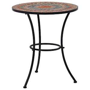 vidaXL mosaiikplaadiga bistroolaud, oranž/hall, 60 cm, keraamiline