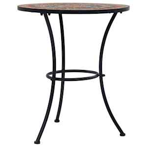 Mozaikový bistro stolek oranžovo-šedý 60 cm keramika - obrázek 2