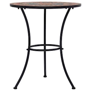 Mozaikový bistro stolek oranžovo-šedý 60 cm keramika - obrázek 3