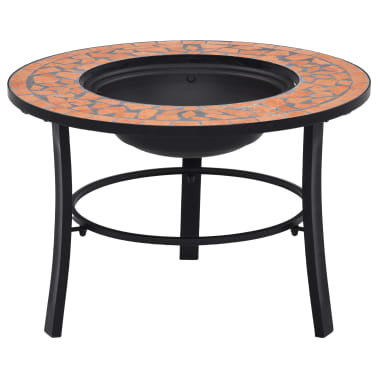 Vidaxl Mosaic Fire Pit Terracotta 68cm Ceramic Vidaxl Com Au