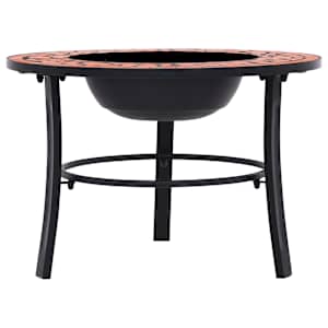 Mozaikové ohniště terakota 68 cm keramika - obrázek 2