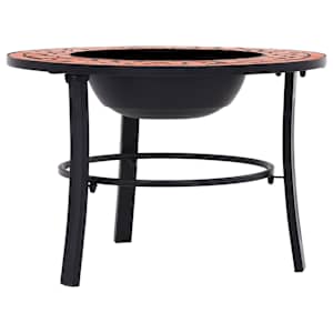 Mozaikové ohniště terakota 68 cm keramika - obrázek 3
