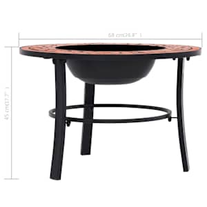 Mozaikové ohniště terakota 68 cm keramika - obrázek 9