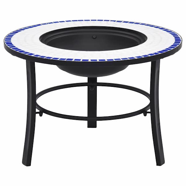 vidaXL mosaiikmustriga tulease, sinine ja valge, 68 cm, keraamiline