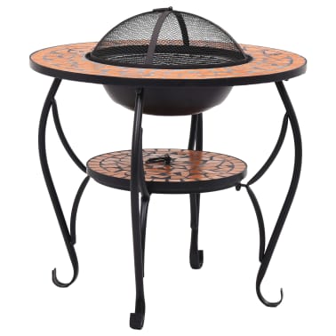 Vidaxl Mosaic Fire Pit Table Terracotta 26 8 Ceramic Vidaxl Com