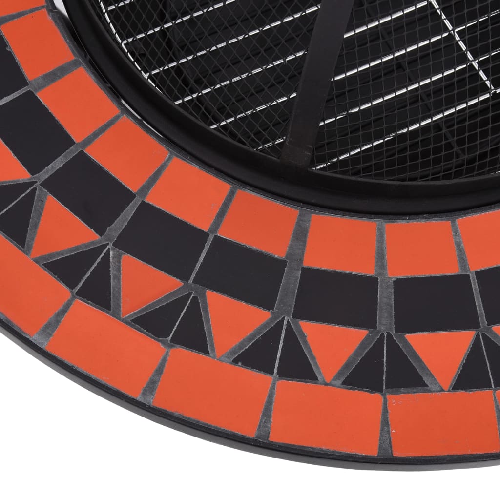 Tavolo Con Braciere Mosaico Terracotta E Bianco 68 Cm Ceramica VidaXL 16 width=274