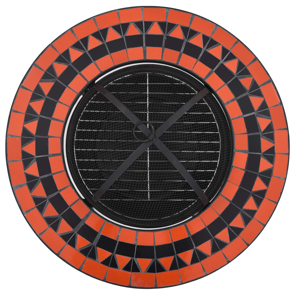 Tavolo Con Braciere Mosaico Terracotta E Bianco 68 Cm Ceramica VidaXL 17 width=274