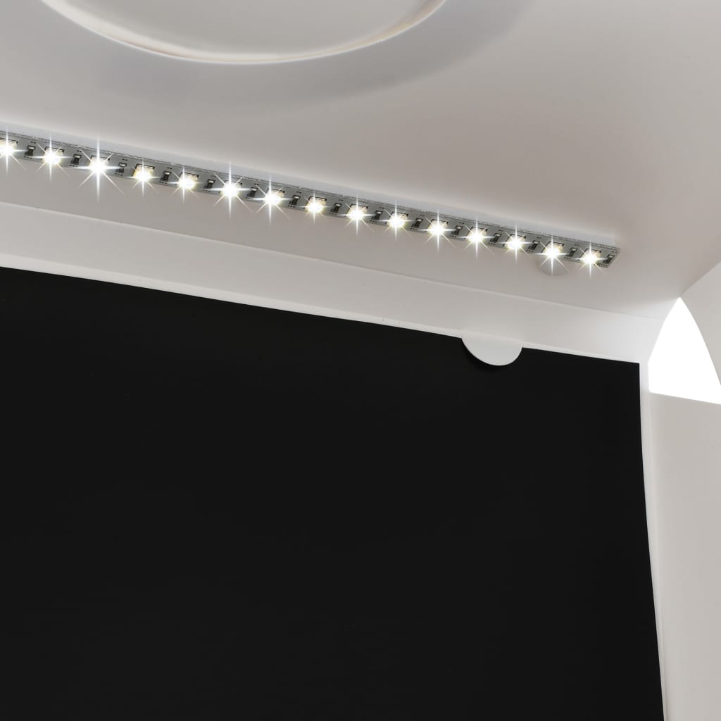 Fehér műanyag összecsukható softbox LED-lámpával 40x34x37 cm 