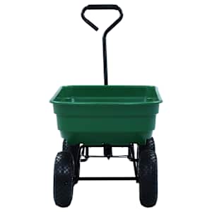 Zahradní sklápěcí ruční vozík 300 kg 75 l zelený - obrázek 5