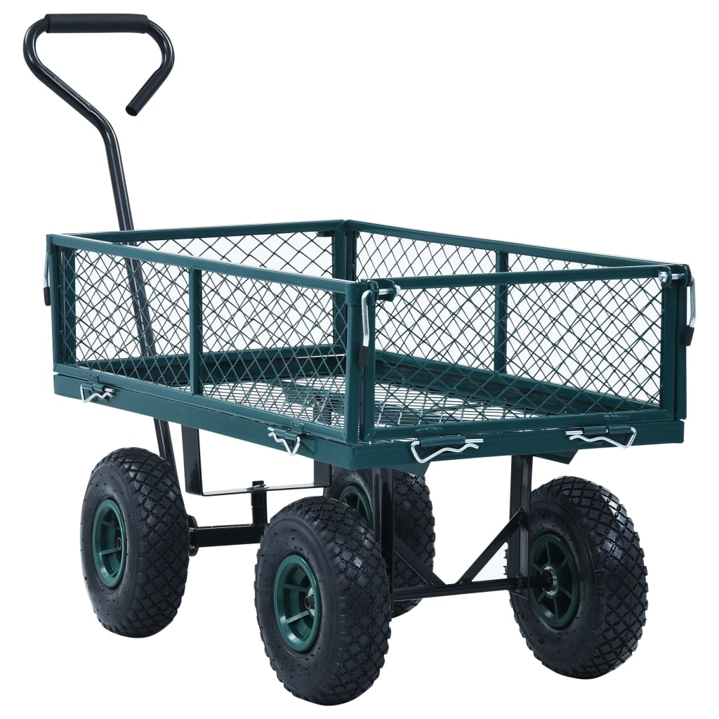 Image of vidaXL Garden Hand Trolley Green 250 kg
