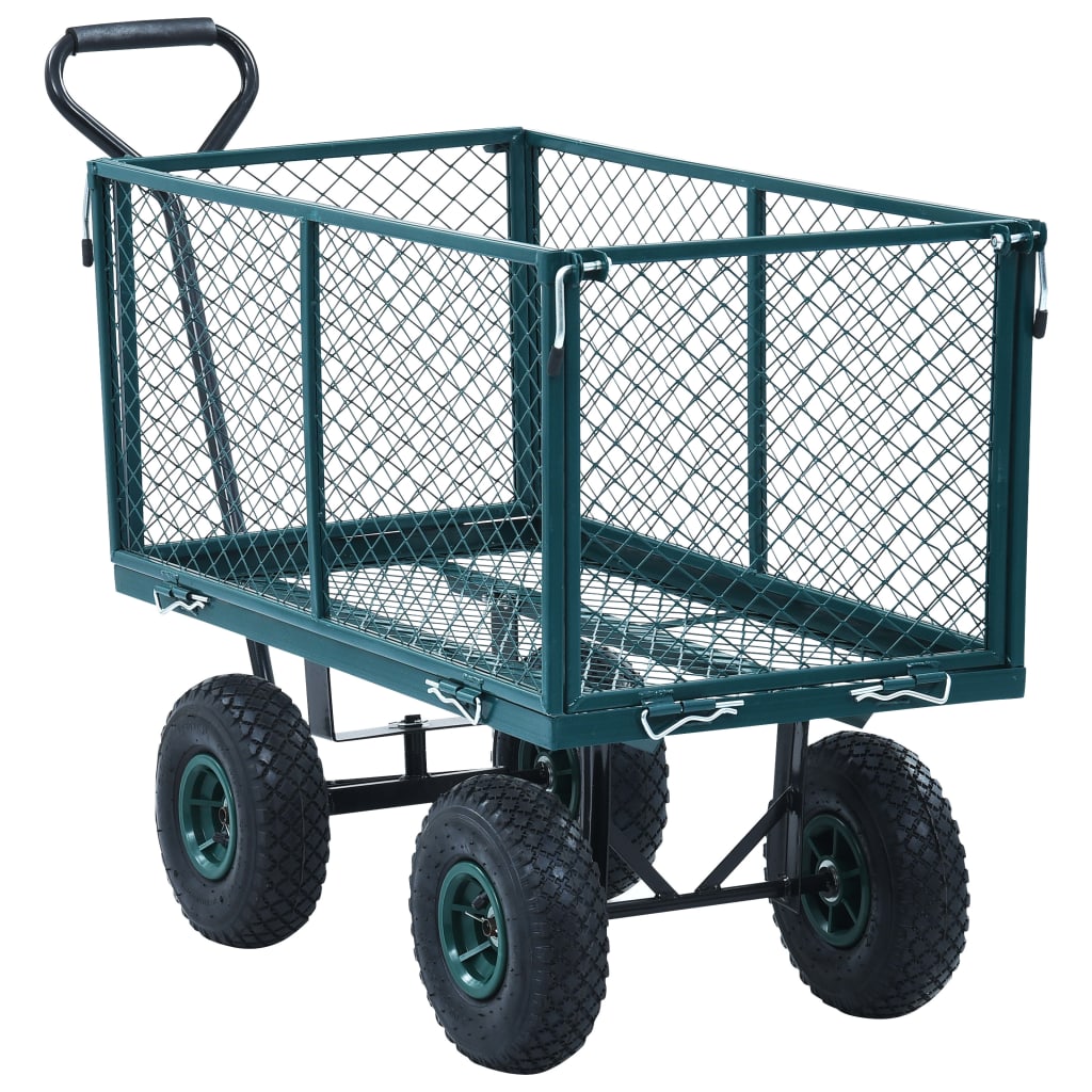 

vidaXL Garden Hand Trolley Green 771.6 lb