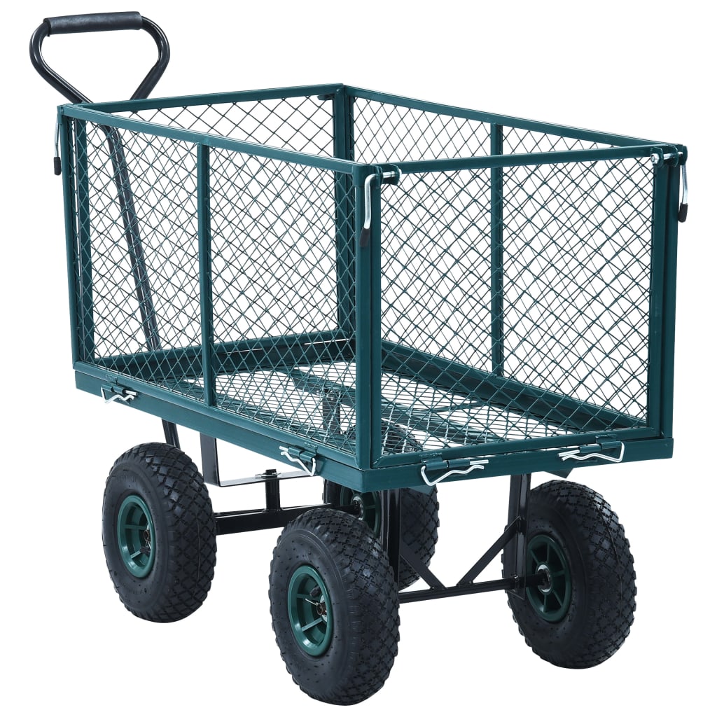 Image of vidaXL Garden Hand Trolley Green 350 kg