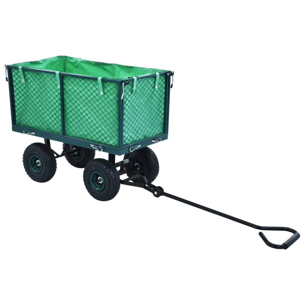 vidaXL Garden Hand Trolley Green 771.6 lbs