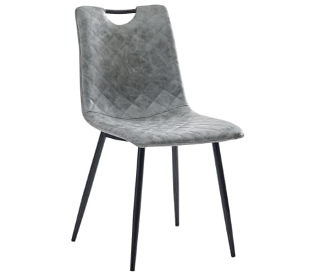 vidaXL Chaises à manger lot de 6 gris foncé similicuir