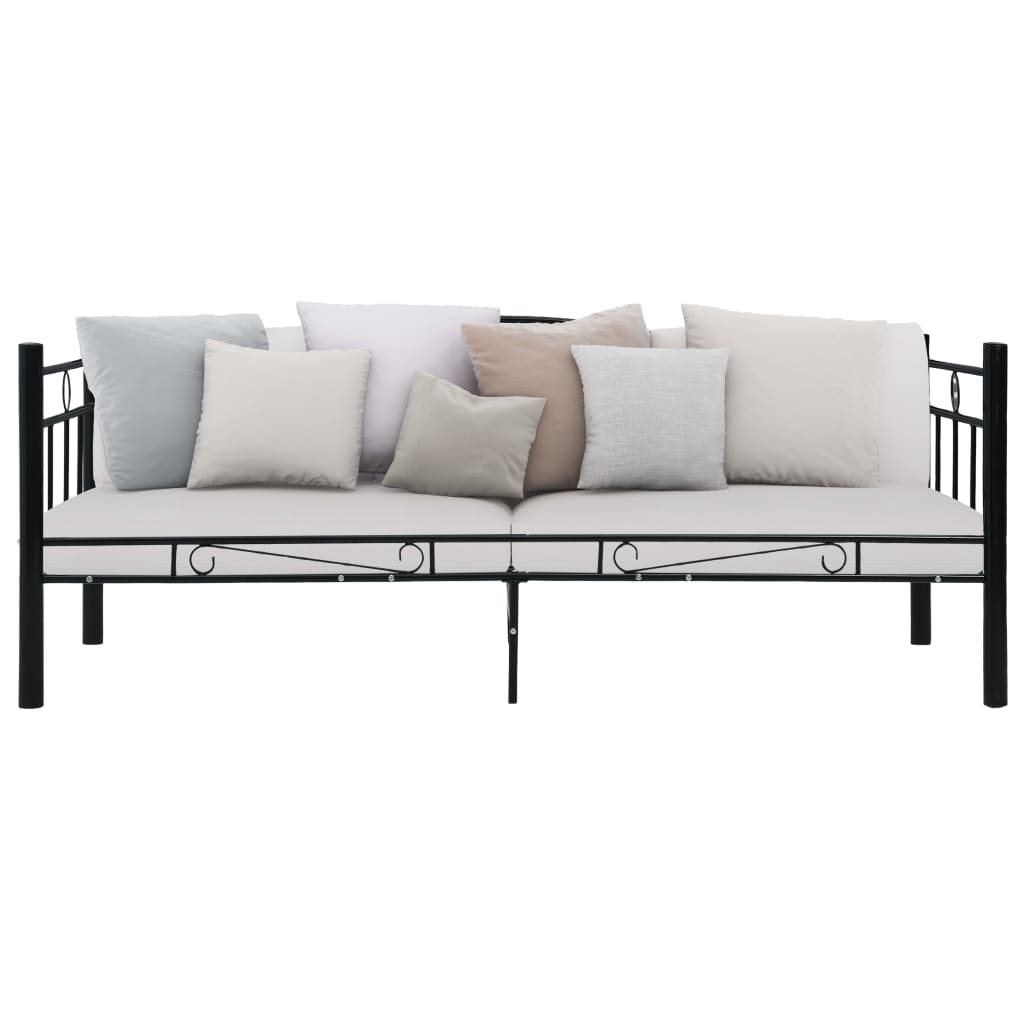 Thumbnail - vidaXL Tagesbett-Rahmen Schwarz Metall 90×200 cm