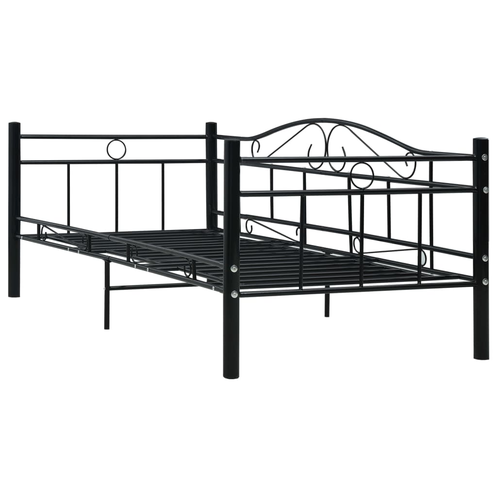 Thumbnail - vidaXL Tagesbett-Rahmen Schwarz Metall 90×200 cm