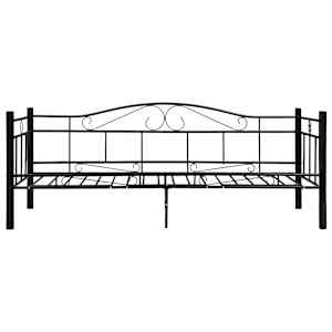 Rám denní postele černý kovový 90 x 200 cm - obrázek 5