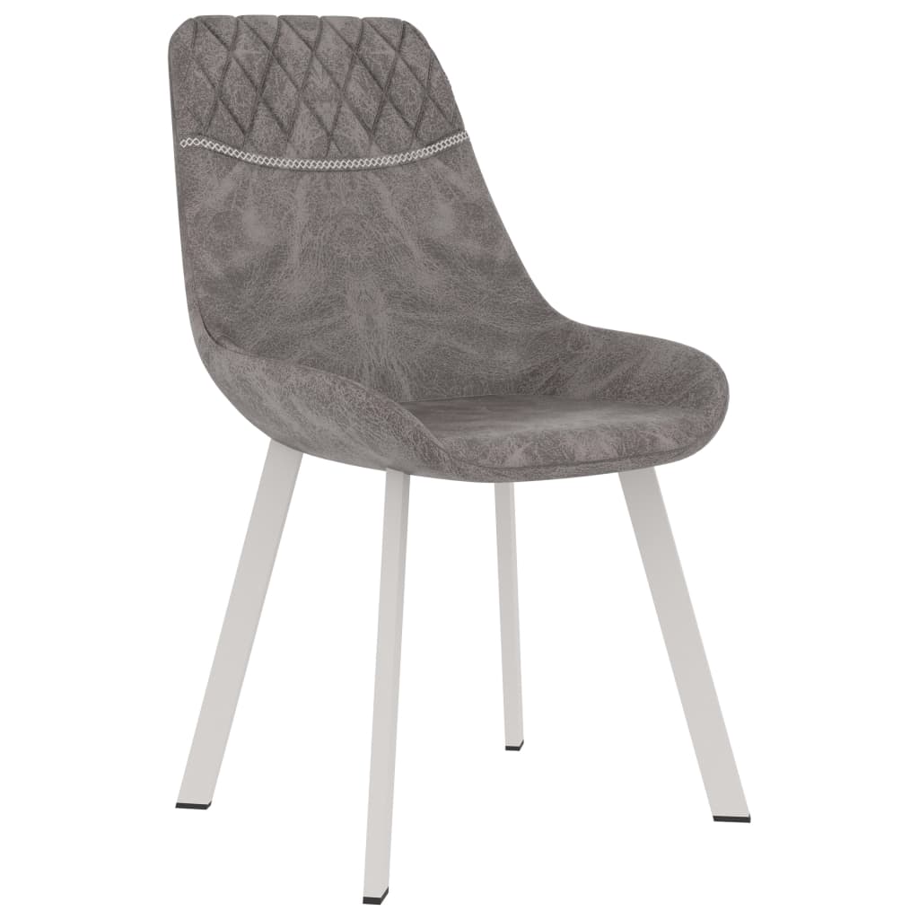 

vidaXL Eetkamerstoelen 2 st kunstleer grijs