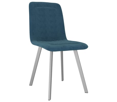 vidaXL Eetkamerstoelen 2 st fluweel blauw