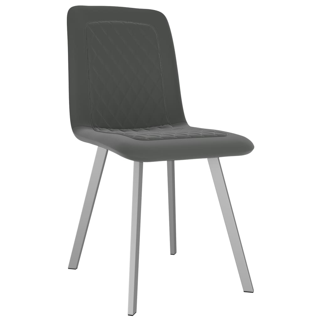 vidaXL Eetkamerstoelen 2 st fluweel grijs