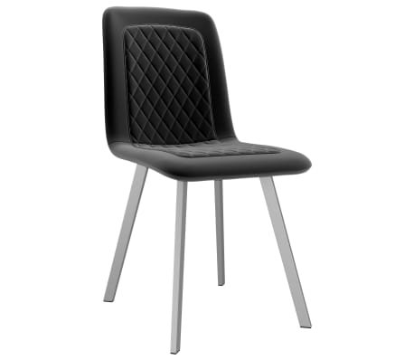 vidaXL Eetkamerstoelen 2 st fluweel zwart
