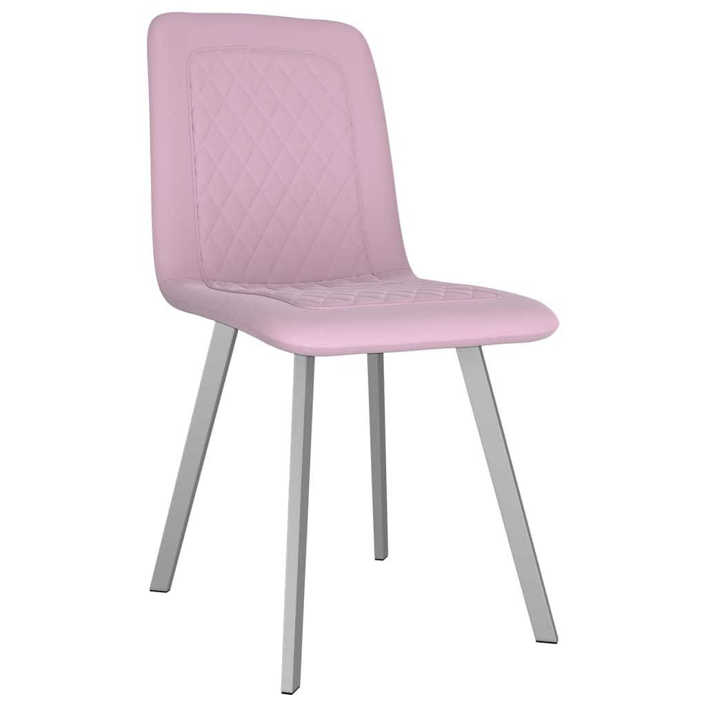 Jedálenské stoličky 2 ks ružové zamatové