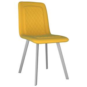 vidaXL Esszimmerst&uuml;hle 2 Stk. Gelb Samt