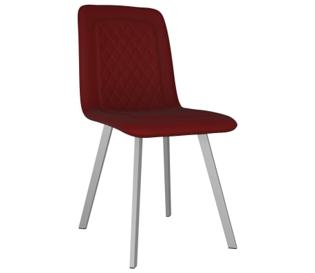 vidaXL Sillas de comedor 2 unidades de terciopelo rojo