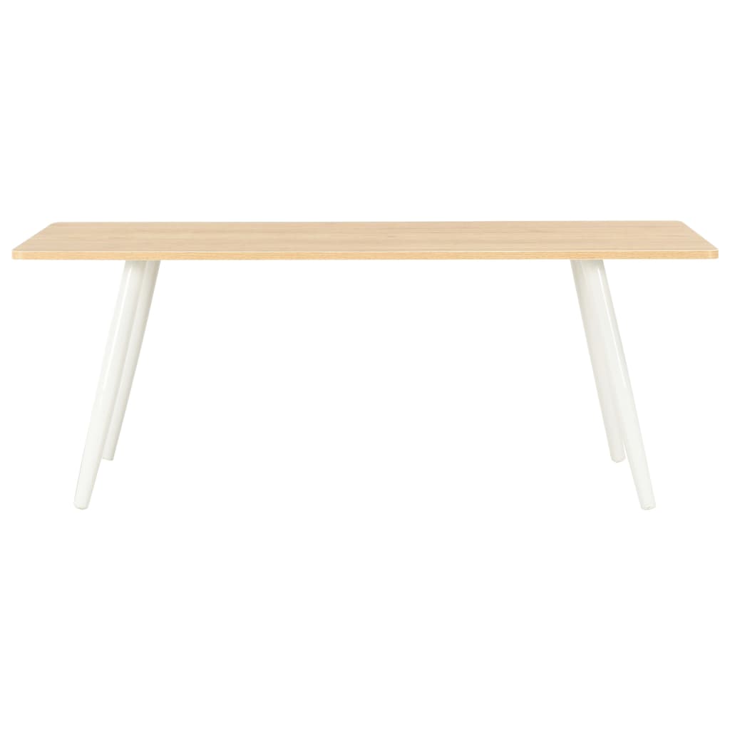 

vidaXL Salontafel 120x60x46 cm wit en eikenkleurig