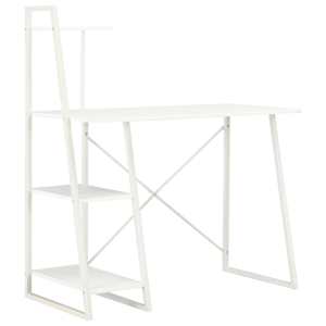 Psací stůl s poličkami bílý 102 x 50 x 117 cm - obrázek 1