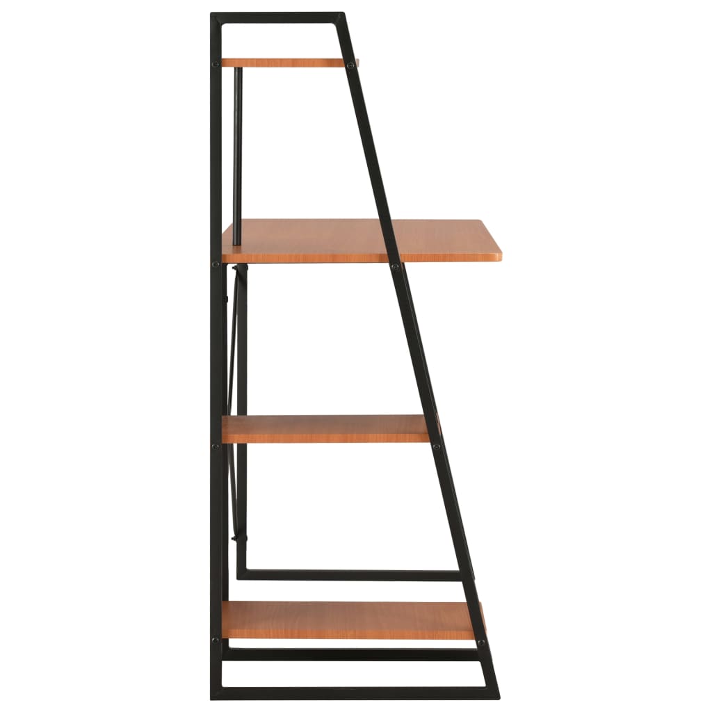 Thumbnail - vidaXL Schreibtisch mit Regaleinheit Schwarz und Eiche 102×50×117 cm