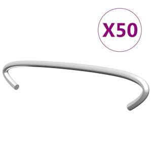 vidaXL gabiooni konksud 50 tk, tsingitud teras 10 cm