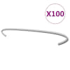 vidaXL gabiooni konksud 100 tk, tsingitud teras 30 cm