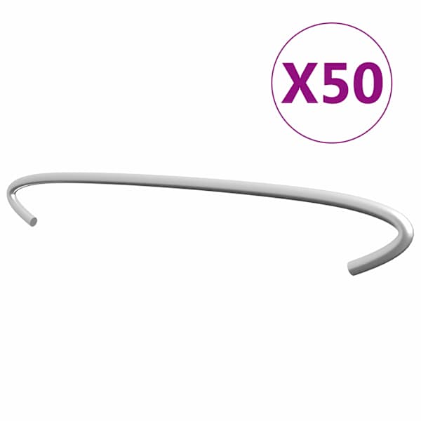vidaXL gabiooni konksud 50 tk, tsingitud teras 40 cm