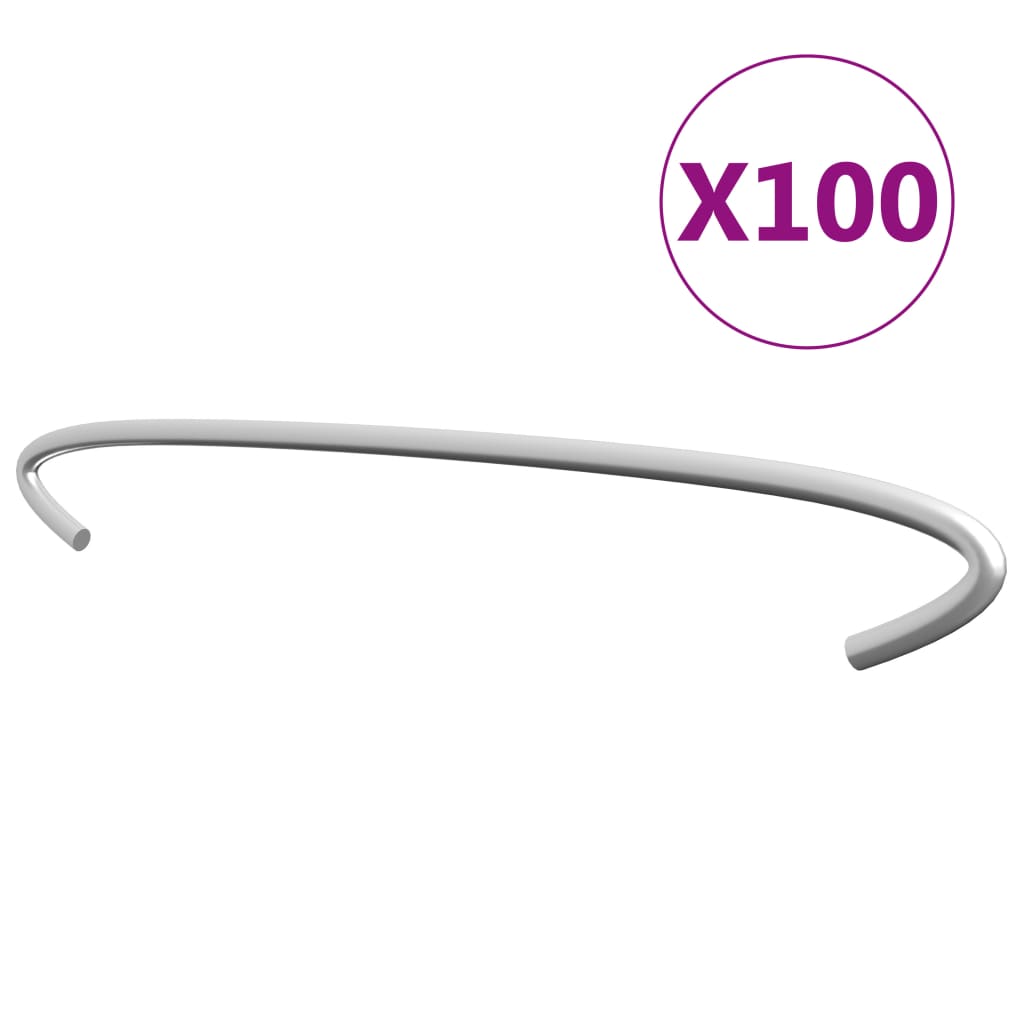 vidaXL Kivikorien koukut 100 kpl galvanoitu teräs 40 cm