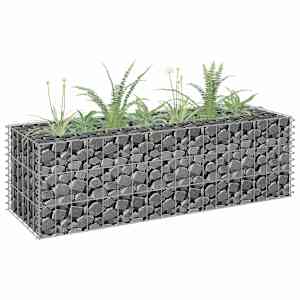 Gabionový vyvýšený záhon pozinkovaná ocel 90 x 30 x 30 cm - obrázek 1