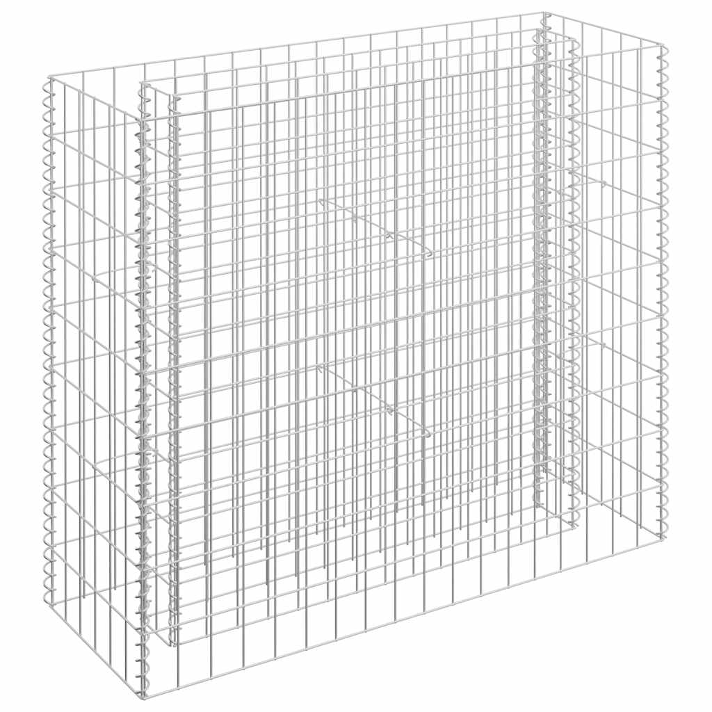 vidaXL Gabionový vyvýšený záhon pozinkovaná ocel 90 x 30 x 90 cm