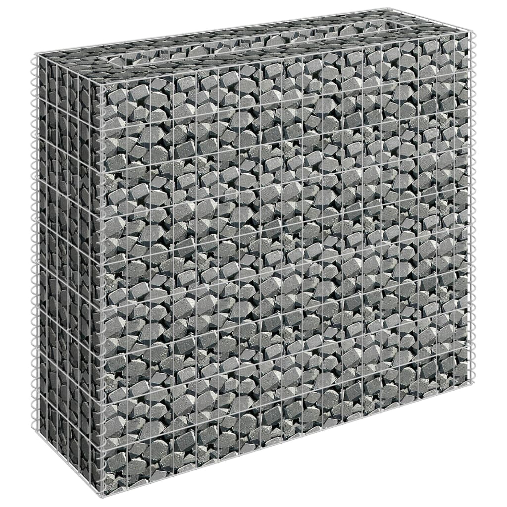 vidaXL Gabiónový vyvýšený záhon, pozinkovaná oceľ 90x30x90 cm