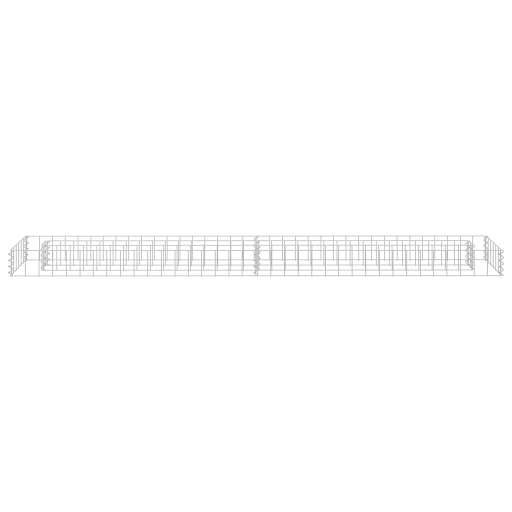 vidaXL Gabion plantenbak verhoogd 180x30x10 cm gegalvaniseerd staal afbeelding