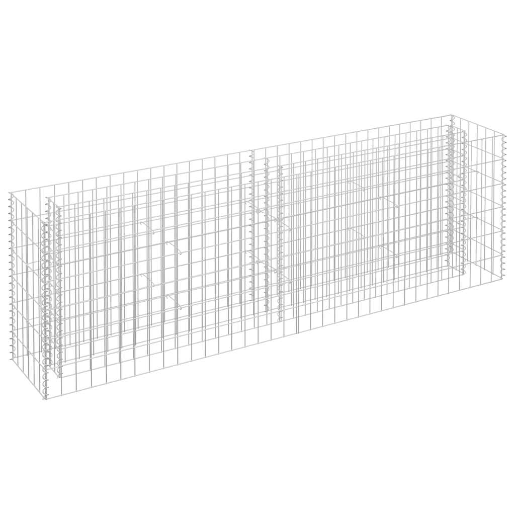 vidaXL Gabionový vyvýšený záhon pozinkovaná ocel 180 x 30 x 60 cm