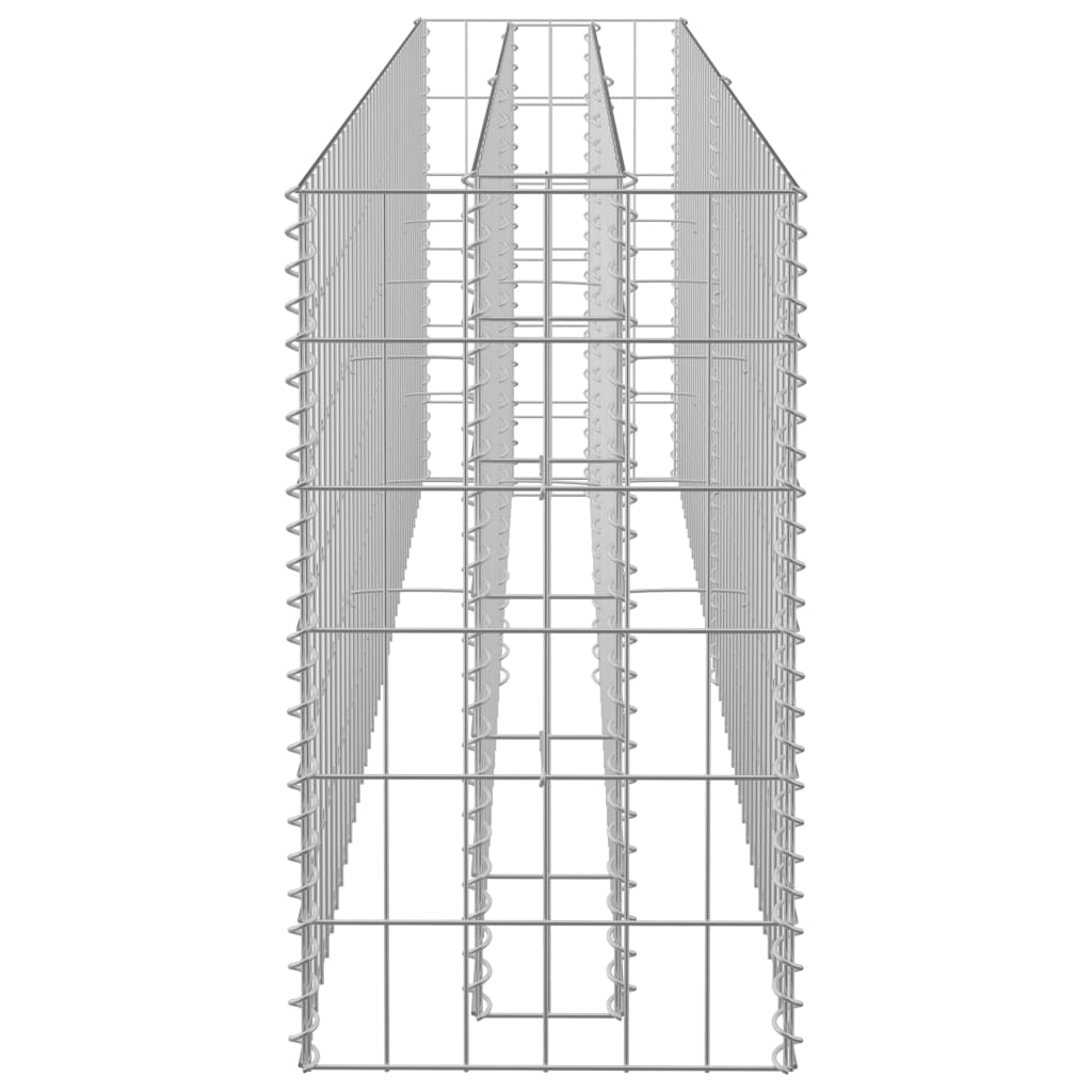  Gabiónový vyvýšený záhon, pozinkovaná oceľ 180x30x60 cm