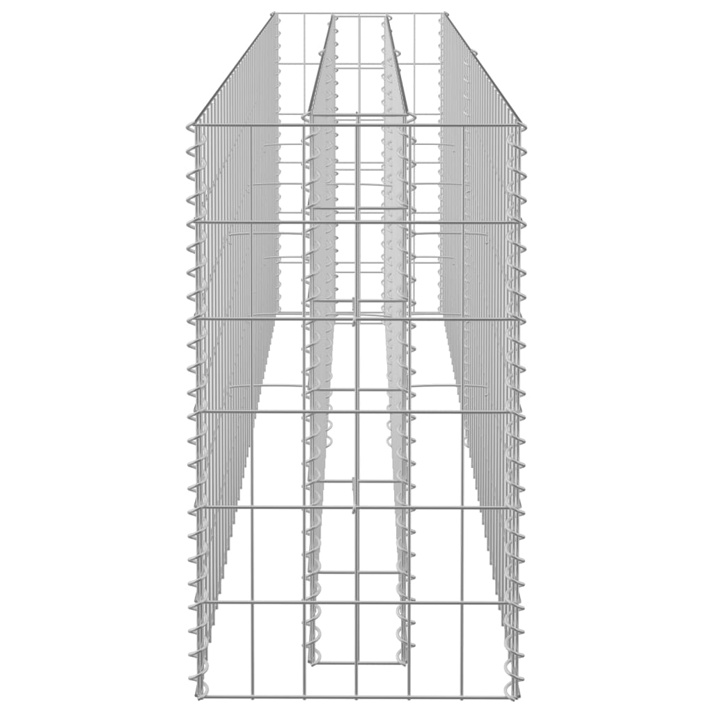 Horganyzott acél gabion magaságyás 180 x 30 x 60 cm 