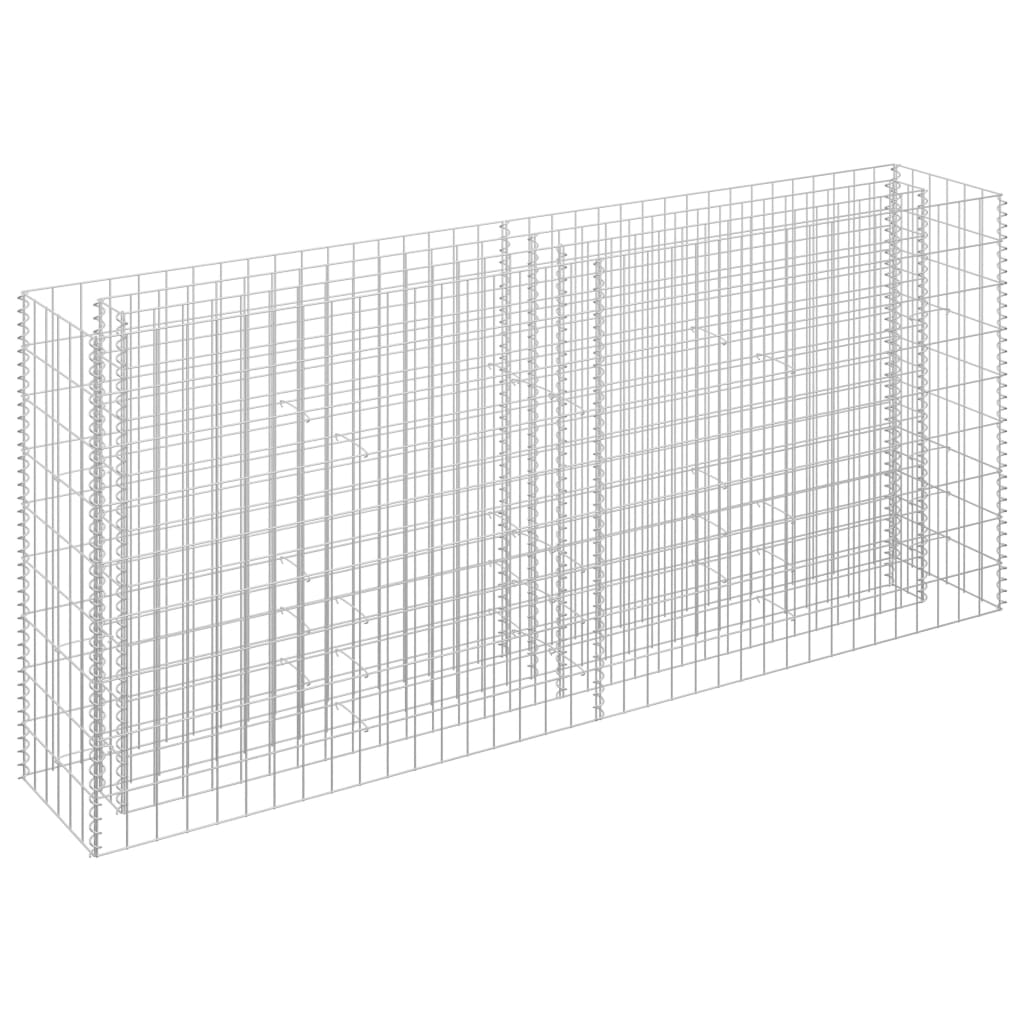 vidaXL Gabionový vyvýšený záhon pozinkovaná ocel 180 x 30 x 90 cm