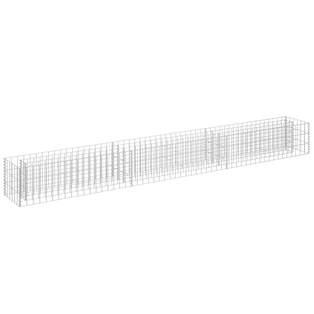 VidaXL Lit Surélevé à Gabion Acier Galvanisé 270x30x30 Cm