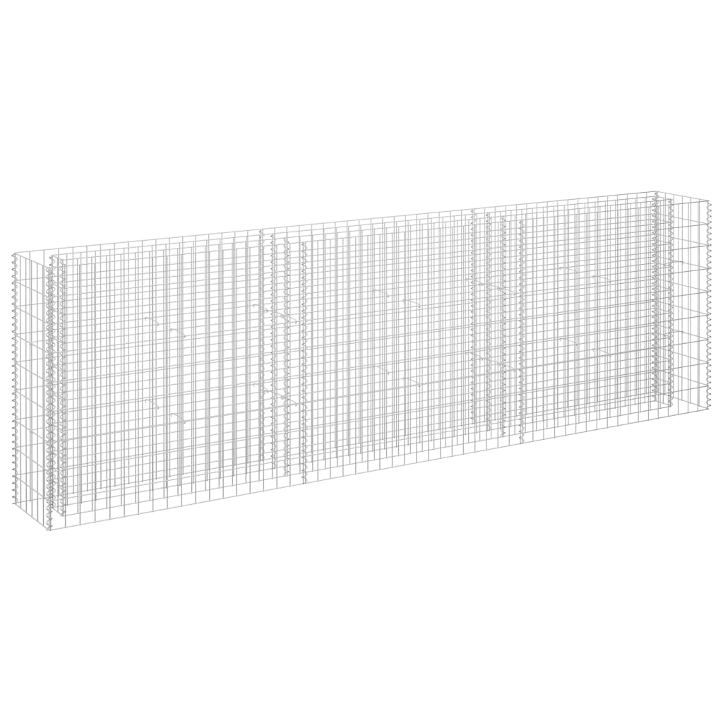 vidaXL Gabionový vyvýšený záhon pozinkovaná ocel 270 x 30 x 90 cm