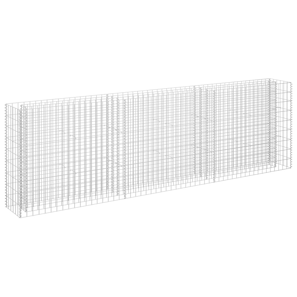 vidaXL Gabionový vyvýšený záhon pozinkovaná ocel 270 x 30 x 90 cm