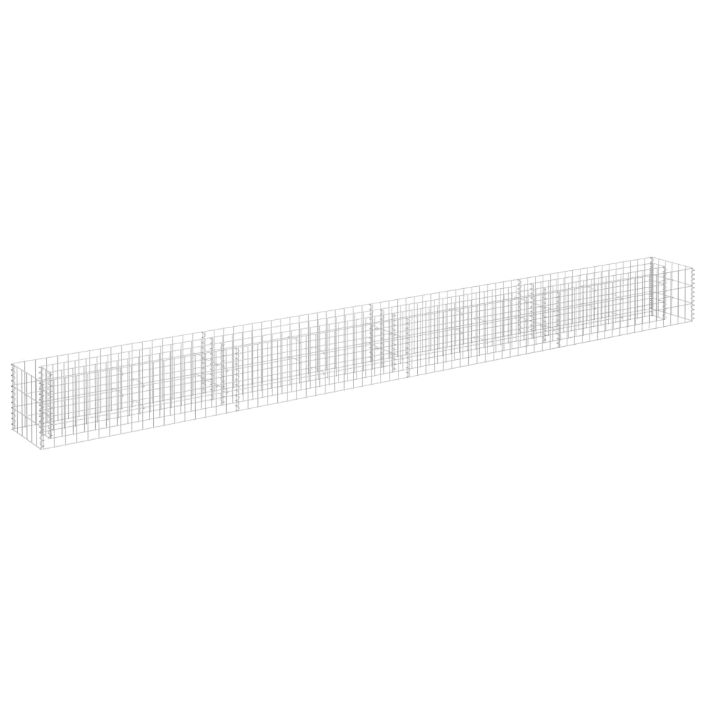 vidaXL Gabionový vyvýšený záhon pozinkovaná ocel 360 x 30 x 30 cm